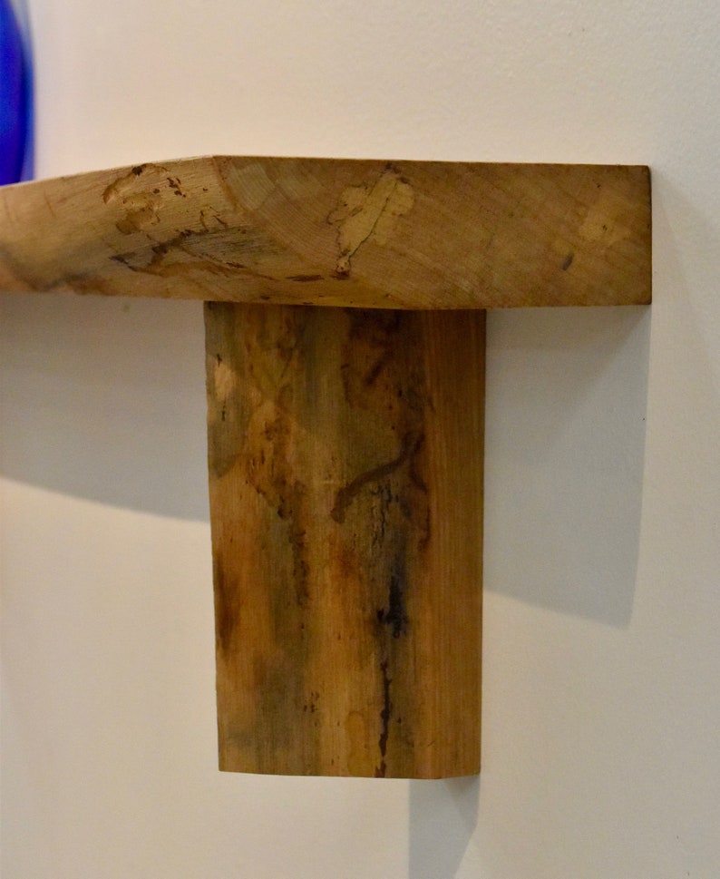 No. 62 Thick Elm Wood Live Edge Shelf Etsy