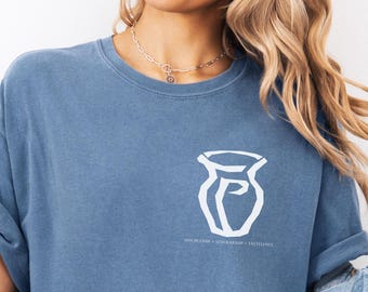The Potter's School, TPS Merch, Small Pot Logo Shirt, Comfort Colors, Adult Unisex and Youth Sizes
