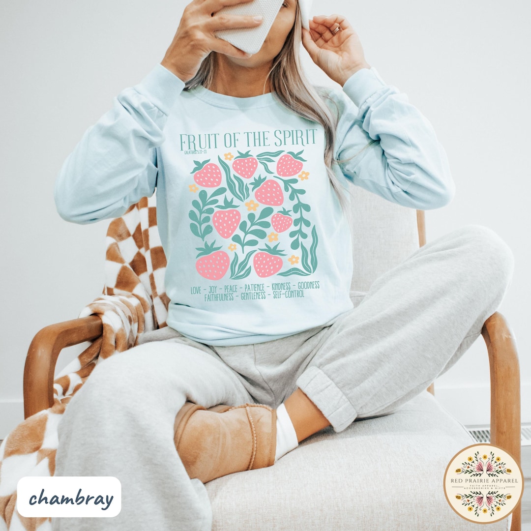 Fruit of the Spirit Christian Longsleeve Shirt Comfort Colors Boho ...