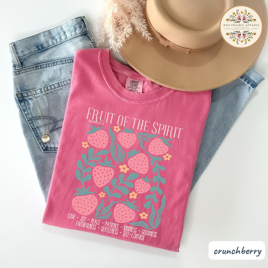 Fruit of the Spirit Christian Shirt Comfort Colors Shirt Boho Christian ...