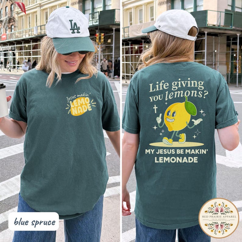 Jesus Lemonade Shirt Christian Shirt Comfort Colors Making Lemonade Retro Christian Merch Jesus Shirt Christian Gift Teen Christian Apparel image 7