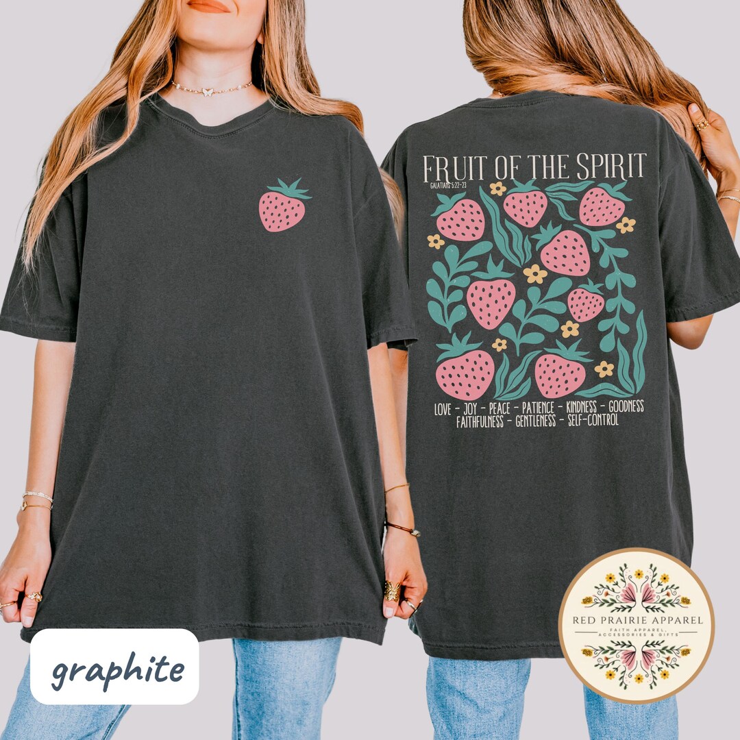 Fruit of the Spirit Christian Shirt Comfort Colors Shirt Boho Christian ...