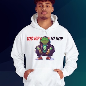 Too Hip To Hop - Frog Unisex Heavy Blend™ Hooded Sweatshirt - Frog Hoodie
