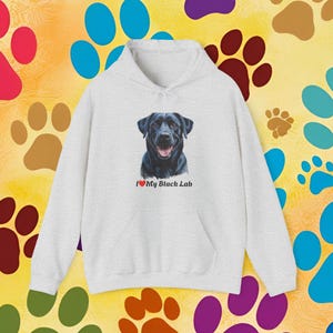 Labrador Lovers Hoodie, I Love My Black Lab, Dog Owner Gift, Puppy Parent Sweatshirt, Animal Lover Jumper