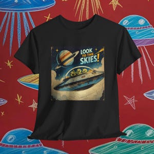 UFO T-Shirt, Alien Tee, Space Shirt, Galaxy Top, Astronomy Gift, Extraterrestrial Clothing