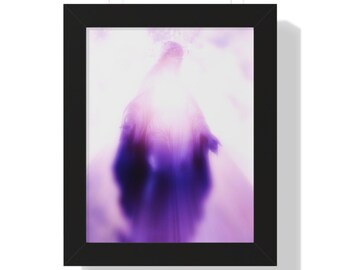 Mother Mary Queen of Angels Framed Vertical Poster, Religious Wall Art, Eileen Anglin Print, Home Decor, Office Decor, Altar Art, Nursery