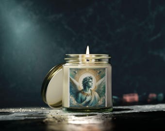 Aromatherapy Candle, Archangel Raphael Coconut Wax Candle, Scented Candle for Relaxation, Meditation, Home Decor, Spiritual Gift, Holiday