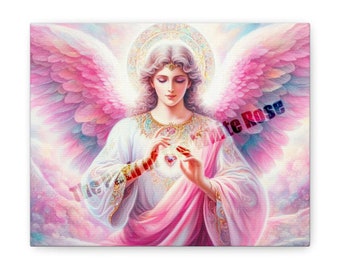 Archangel Chamuel Healer of Hearts 10 x 8 Canvas Gallery Wrap