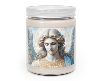 Archangel Raphael Aromatherapy Candle, Spiritual Home Decor, Meditation Candle, 9oz Soy Wax Candle, Healing Candle, Religious Gift