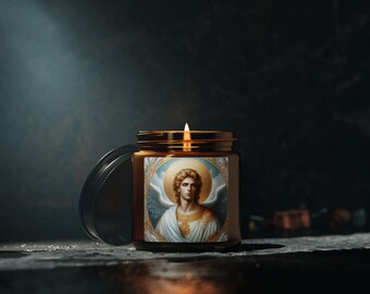 Archangel Gabriel Angel Aura Scented Soy Candle, Spiritual Gift for Meditation, Home Decor, Aromatherapy, Eco-Friendly Candle