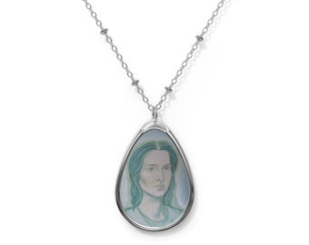 Archangel Raphael Oval Necklace