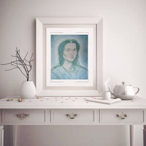 Archangel Raphael, Angel Art Print, Healing, Angels 8 x 10 Giclee Print available only through WhiteRosePath on Etsy image 1