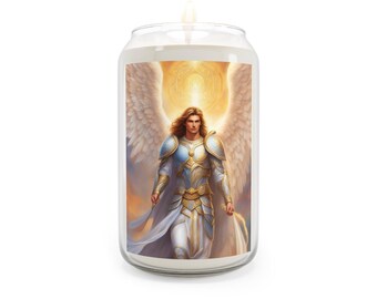 Archangel Michael Aromatherapy Candle, 13 75oz Soy Wax Blend, Cotton Wick, 70-80 Hours Burn Time