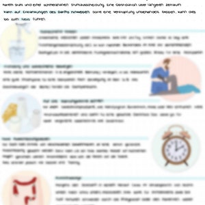 May include: A medical illustration explaining constipation, a condition that causes difficulty in passing stool. The illustration shows a person sitting on a toilet, a clock, and a diagram of the digestive system.