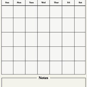 Digital/printable monthly planner page