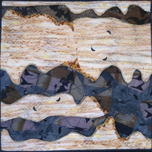 Texas Underground-Passages Series Art Quilt OOAK Original Quilting Arts Magazine Wall Hanging