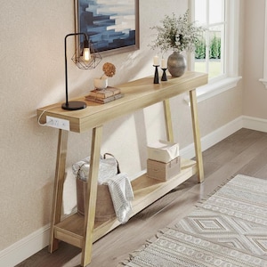 Rustic Narrow Console Table | Wooden Console Table | Shelf | Hallway Table | Living Room Furniture | Thin Table