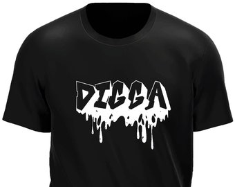 Herren T-Shirt "Digga" schwarz oder weiß - Fruit of the Loom Super Premium