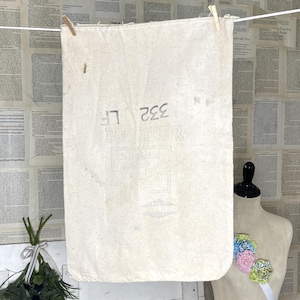 Grain Sack Fabric, Faded Grain Bag, Homespun Fabric, Feed Sack, Striped Flour Sack Fabric, Feed Bag, Farmhouse Pillow Covers