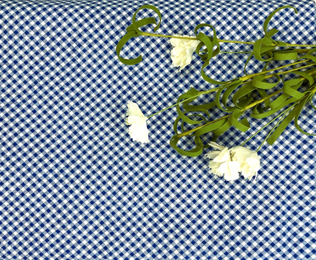 Gingham Check Fabric-vintage Quilting Cotton Fabric-brown Gingham Print ...