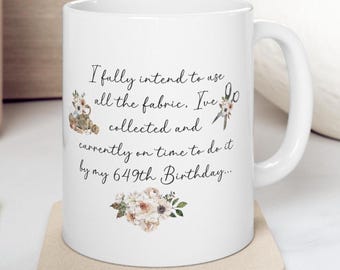 Funny Sewing Mug, Needle Worker Coffee Cup, Fabric Lovers Mug, Sew Mug Gift, Traveler Mug, Quilt Sewer Gift