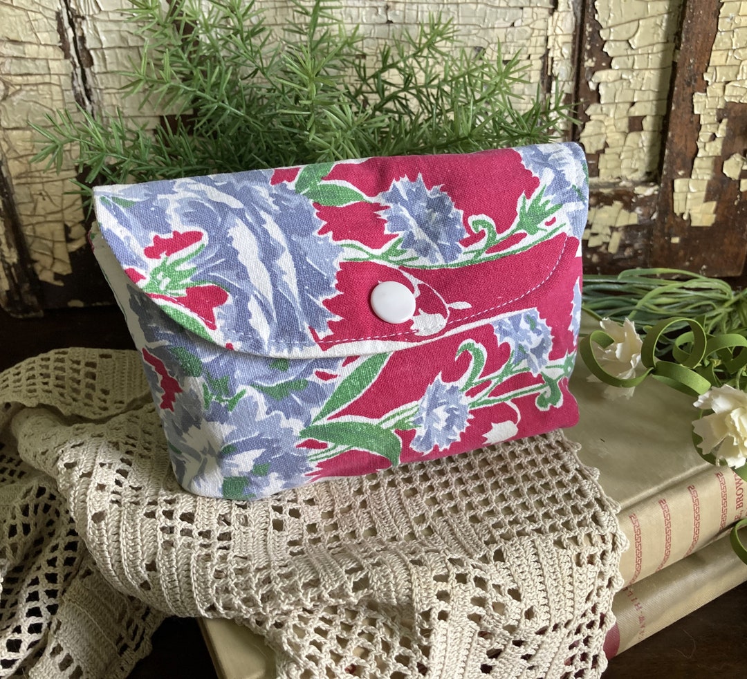 Floral Fabric Makeup Bagvintage Fabric Travel Cosmetic Bagjewlery