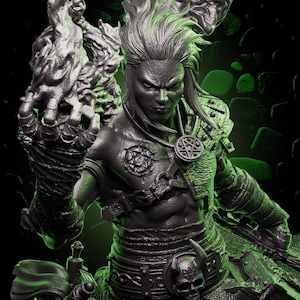 Elf Warlock | TTRPG 3D-Printed Minis | Hero Character | Dungeons and Dragons | DnD | Fantasy Figures | For Players