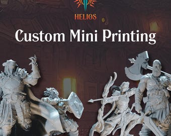 Custom Mini Printing | TTRPG 3D-Printed Minis | Hero Forge Custom Printing | Dungeons and Dragons | DnD | Fantasy Figures | Player Character