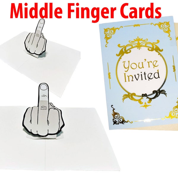 Pop Up Middle Finger Card | Gag Gift | Funny | Handmade |