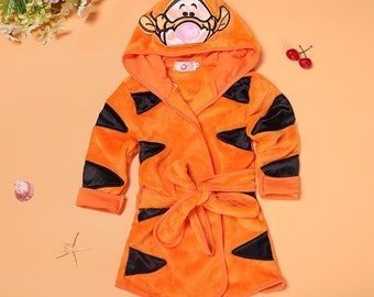 Boys And Girls Bathrobe Children's Cartoon Bathrobe Multi-Color Home Robe