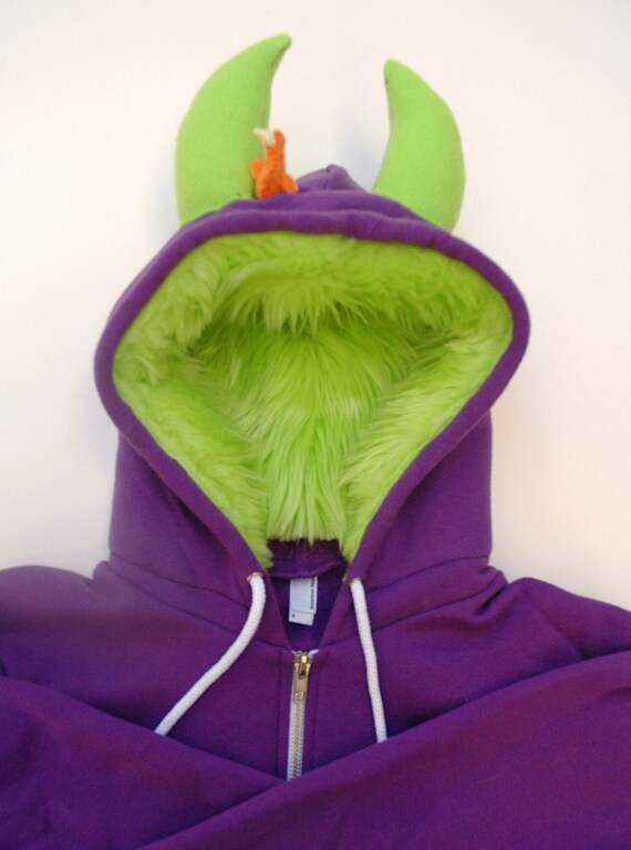purple monster hoodie