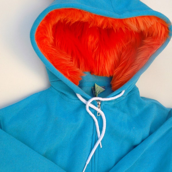 My (Big) Monster Hoodie - Aqua - Adult Unisex Large