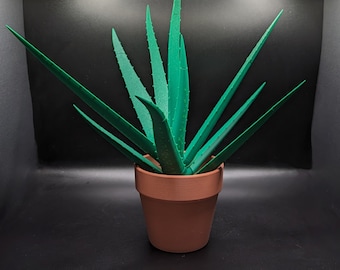 Elegante y práctico: portalápices con planta de aloe impreso en 3D