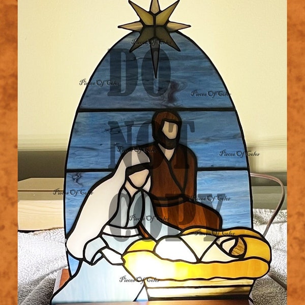 Stained Glass Pattern Nativity Scene Hobby License