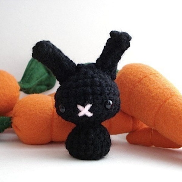 Black Baby Moon Bun - Amigurumi Bunny Rabbit