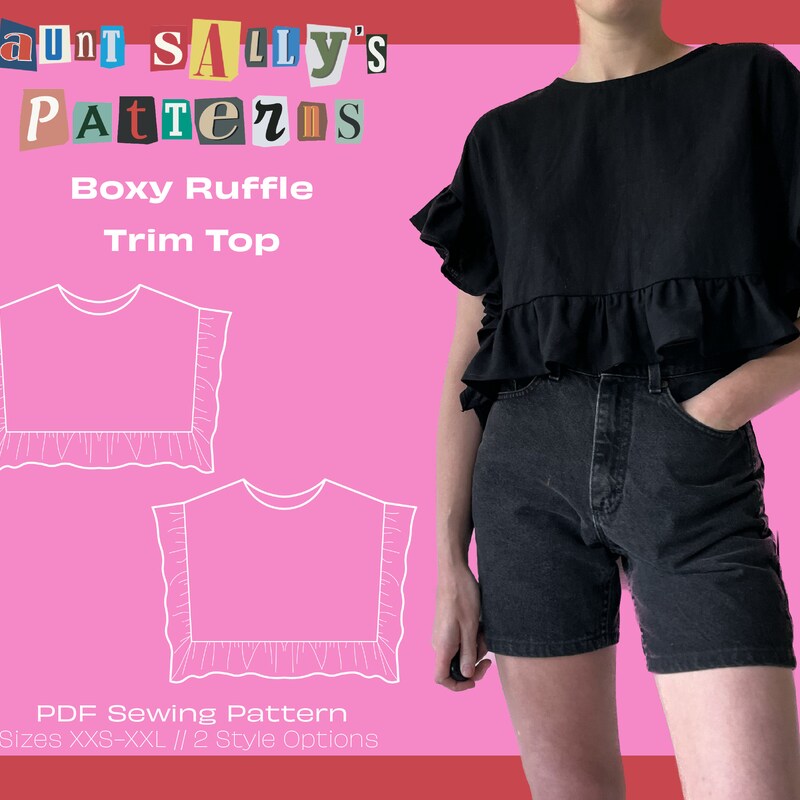 Printed Chiffon Ruffles Vest