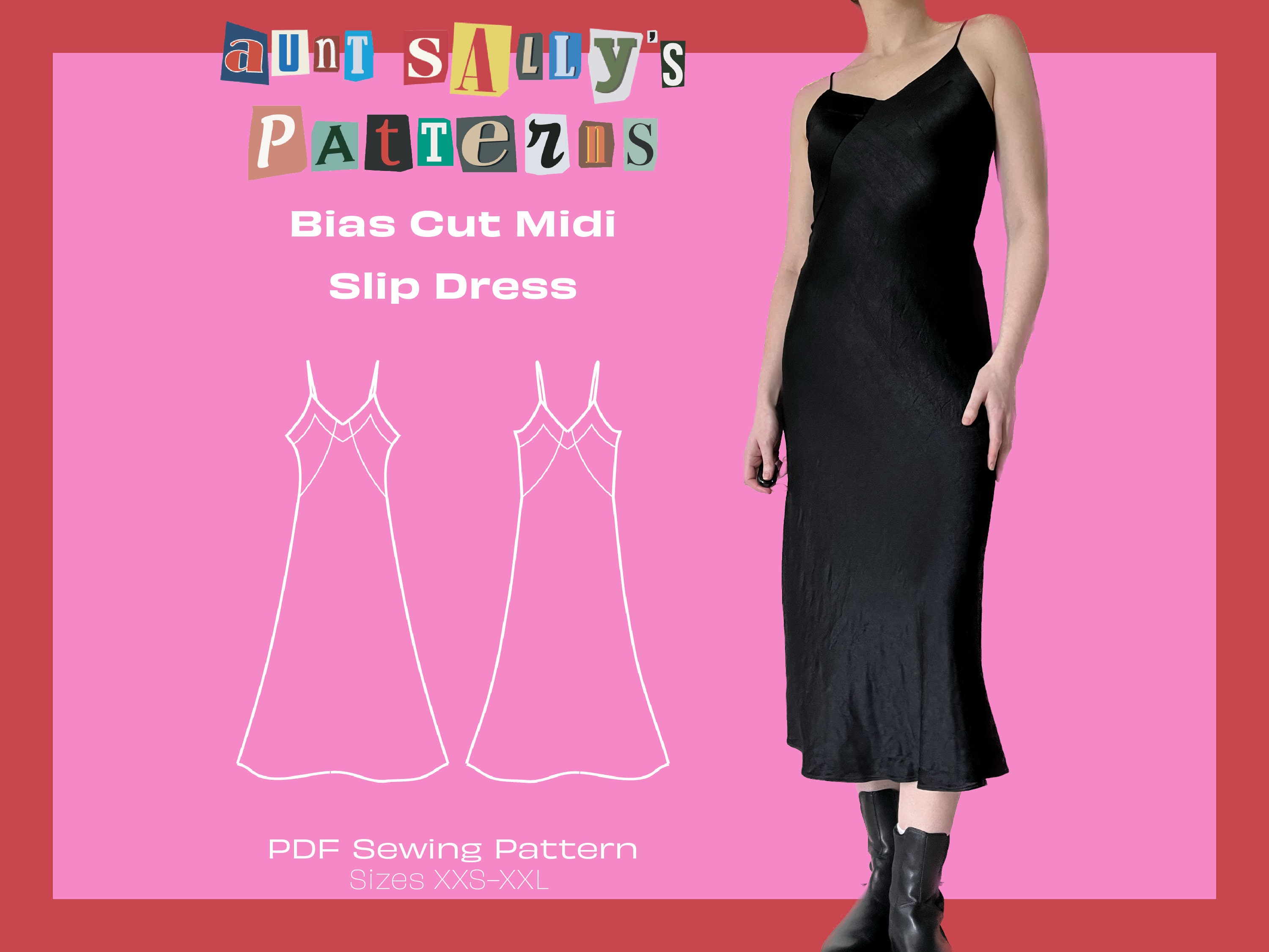 Bias Cut Midi Slip Dress Pattern / Digital PDF Sewing Pattern / Women's Dress  Pattern / Sizes XXS-XXL / Instant Download /trendy 2025 - Etsy