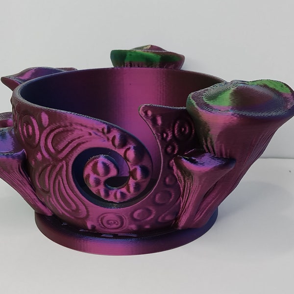 Boho Mushroom Yarn Bowl Multi-Color 3d Print