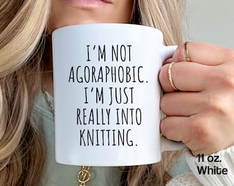 Knitting Mug, Gift for Knitter, Crochet Lover Mug, Knitting Coffee Cup, Crochet Gift, Knitting Lover Gift, Yarn Lover Mug, Funny Crochet Mug