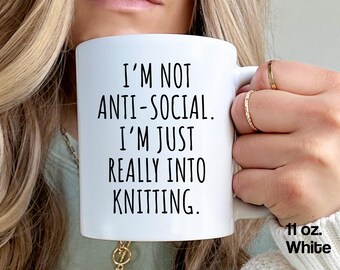 Funny Knitting Mug, Yarn Lover Mug, Gift For Knitter, Funny Craft Mug, Crochet Mug, Gift For Crochet Lover, Yarn Lover Gift, Knitting Gift
