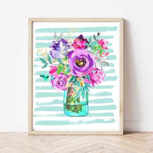 Spring Watercolor flowers Printable art