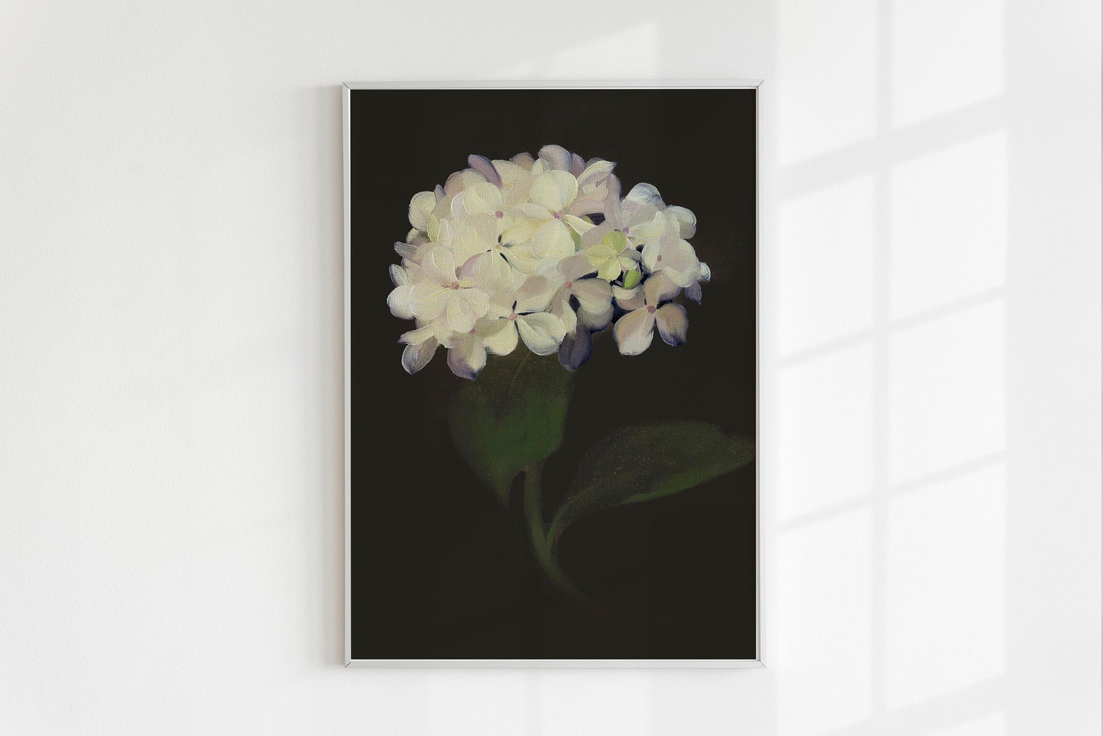 Vintage Hydrangea Art Print: Moody Botanical Decor, Antique Painting - Etsy