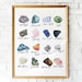 Gemstones Chart Minerals Illustration Chart Watercolor Art Printable ...