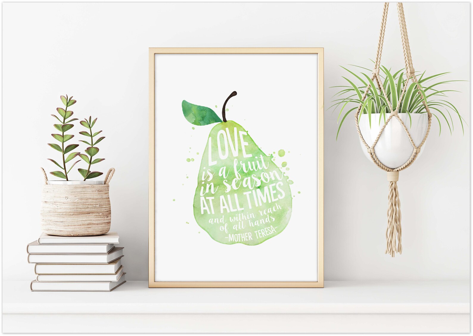 Mother Teresa Quote Printable Art Love is a Fruit in Season - Etsy