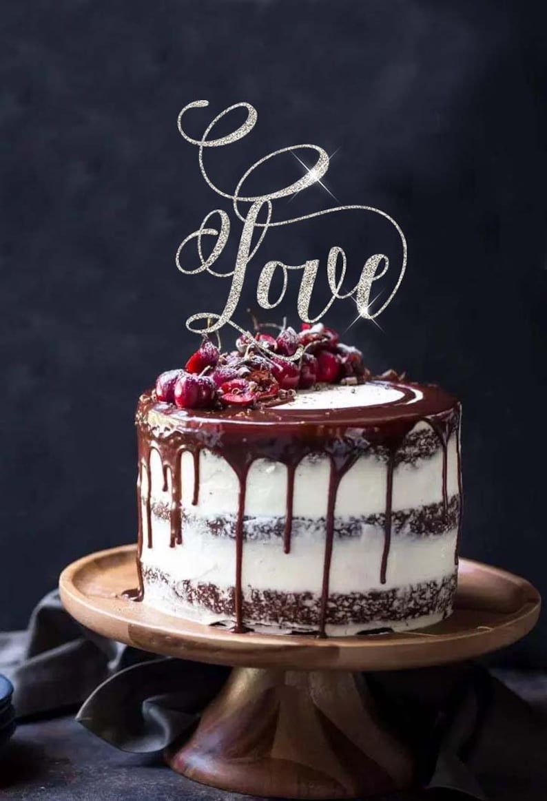 Aime La Silhouette Coupe Gateau De Mariage Topper Gateau De Etsy
