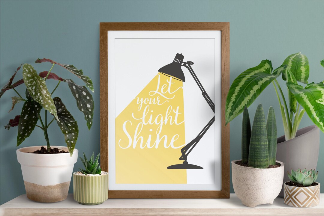 Let Your Light Shine Print: Christian Scripture Wall Art (digital ...