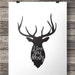 Deer Print I Love You Deerly Printable Wall Art A3 / A4 - Etsy