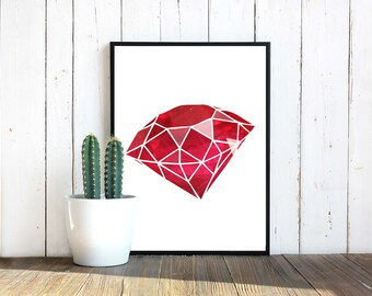 Printable art | Red ruby