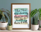 Watercolor Classroom Printable Art: Teacher Decor (Digital Download)