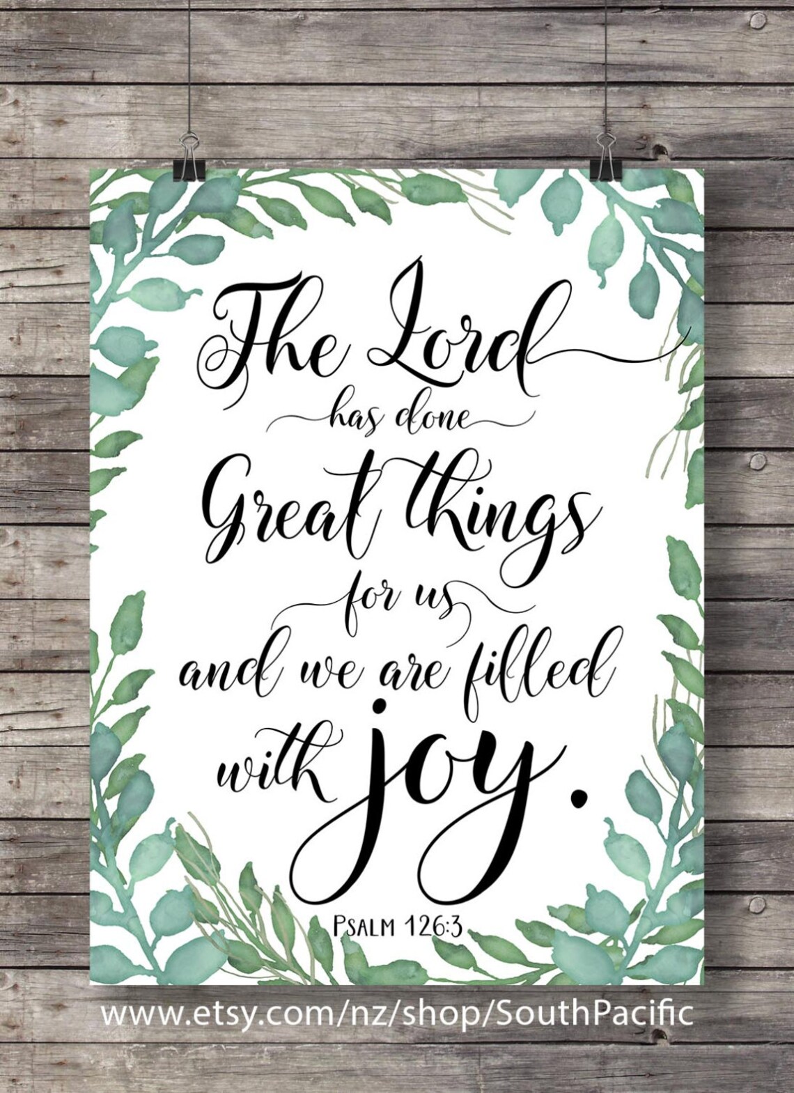 Bible Verse Watercolor Psalms Scripture Print the Lord Has | Etsy